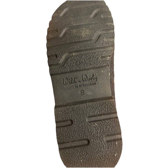 Wild N' Wooly By Stegman Lace Up Felted Gray Wool Shoe Womens Size 8 Side Tie - Picture 2 of 2